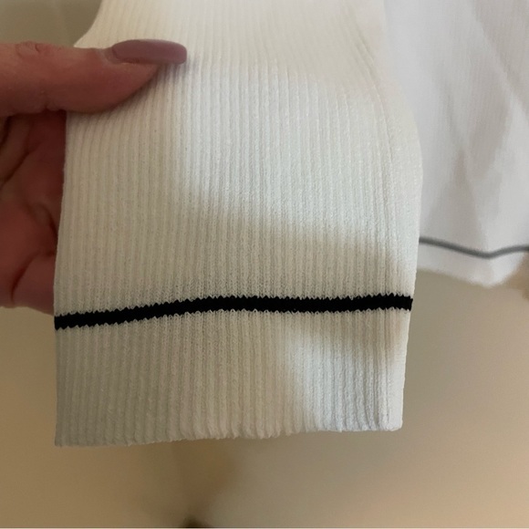 360 Sweater V-Neck Ribbed Varsity Sweater Size L Italian yarn - Picture 5 of 9